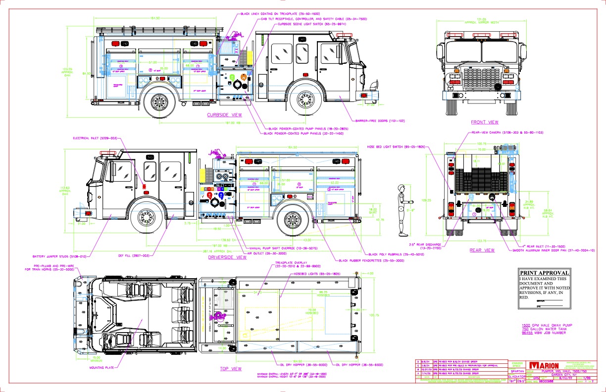 Blueprint of Garden City Pumper